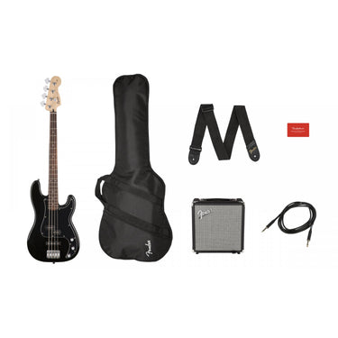 Paquete Bajo Electrico Fender Pk Pj Bass Blk Gb R15 120v, 0371982006